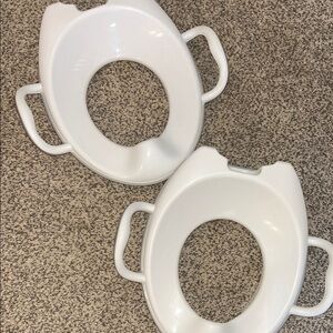 White Kids Potty Training Seat with Handles
